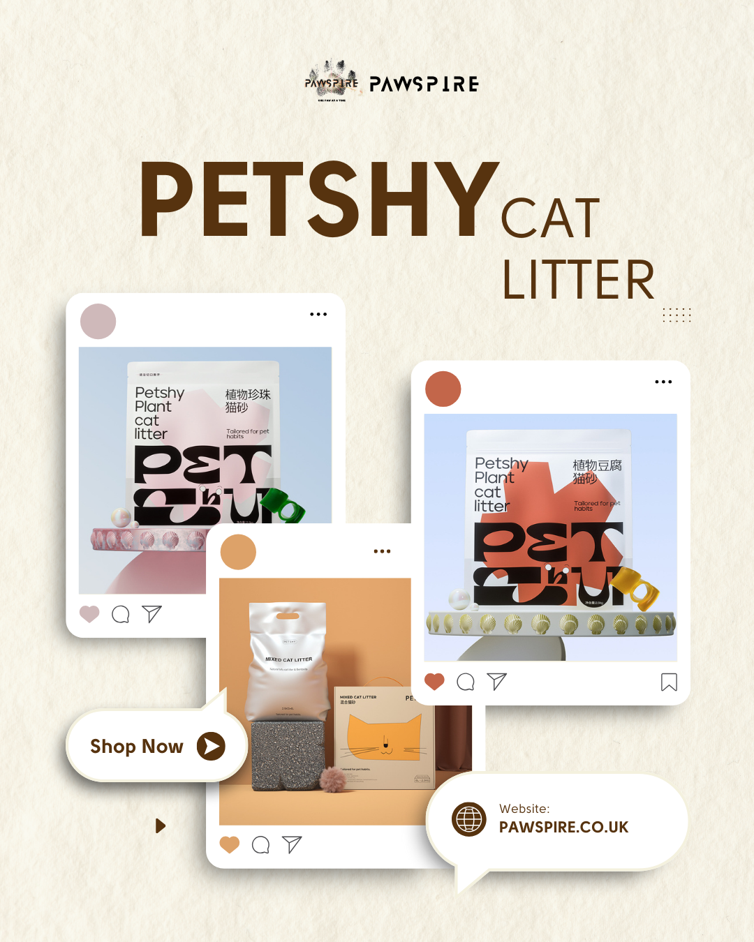 PETSHY Natural Cat Litter Series – Clean Living, Tailored to Every Cat