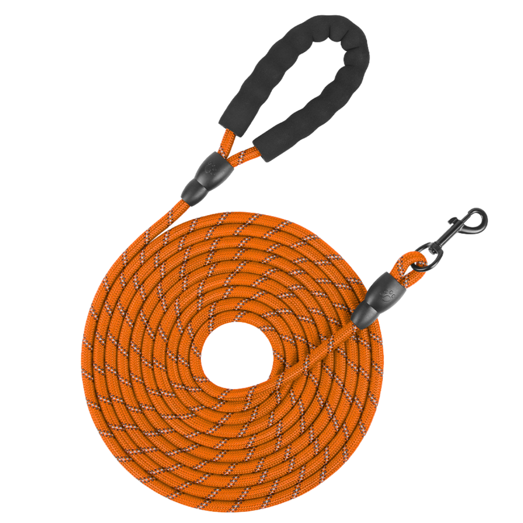 20M Long Dog Training Leash with Reflective Strip – Strong Nylon Lead for Outdoor Freedom & Control