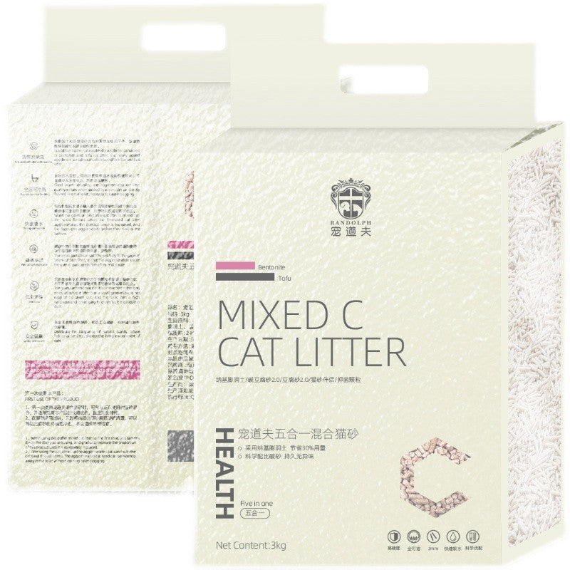 5-in-1 Plant-Based Mixed Cat Litter – Odour Control, Fast Clumping, Eco-Friendly