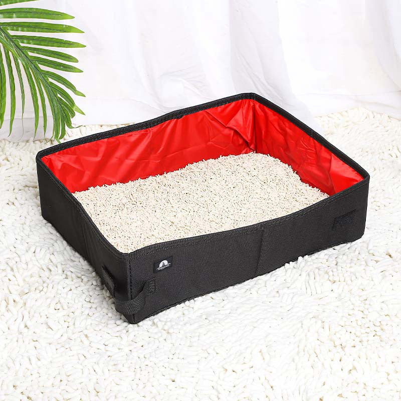 Portable Foldable Cat Litter Box – Waterproof with Anti-Slip Base