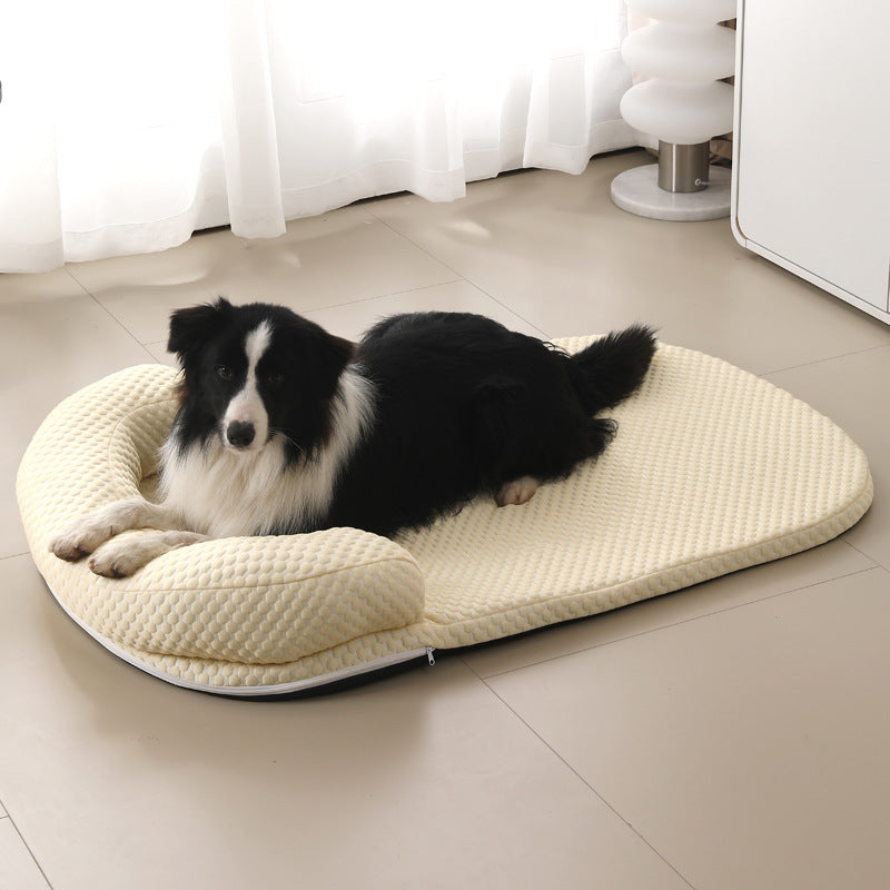 Summer Pet Cooling Mat – Ice Silk Fabric, Breathable & Anti-Slip