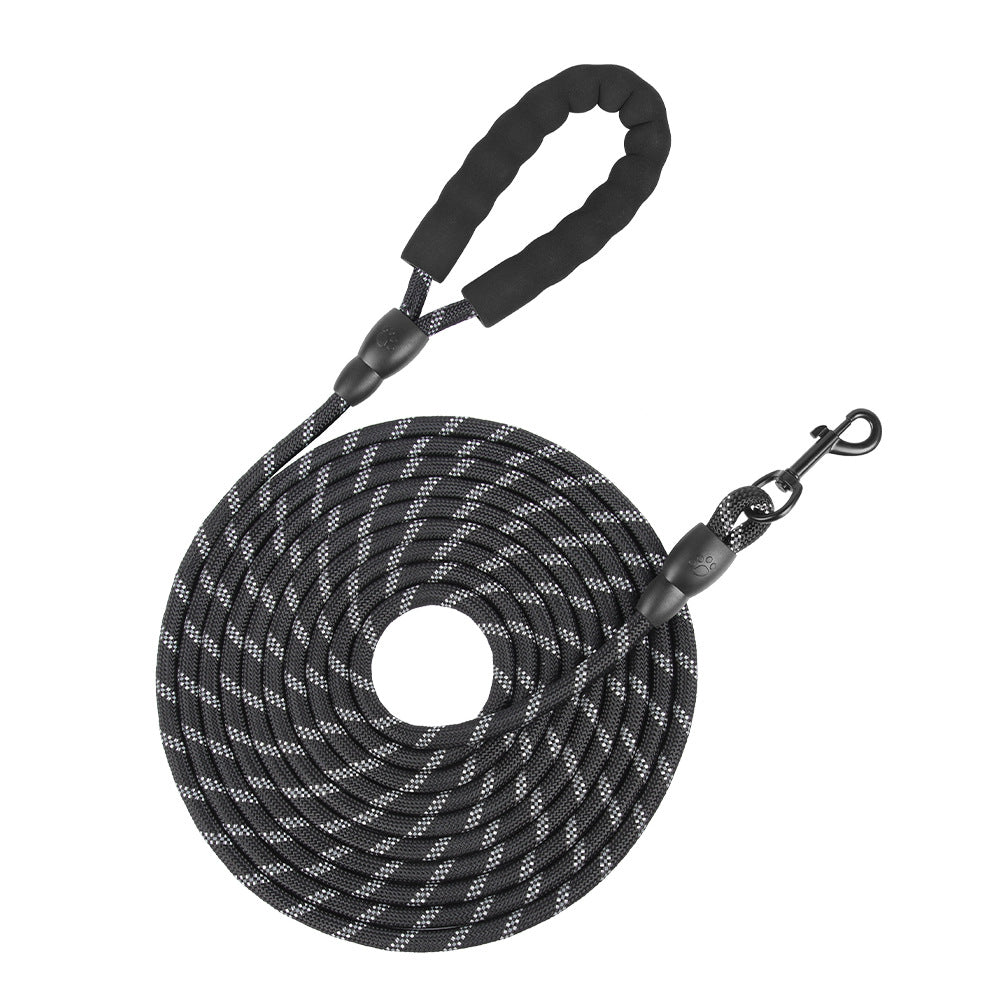20M Long Dog Training Leash with Reflective Strip – Strong Nylon Lead for Outdoor Freedom & Control