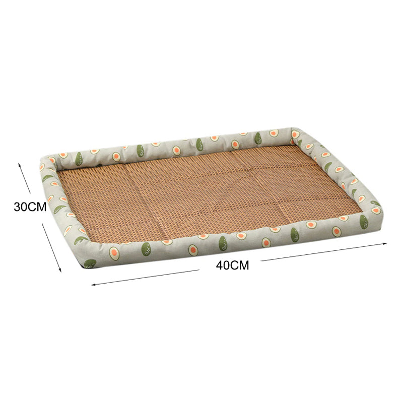 Anti-Scratch Non-Slip Washable Mattress Summer Rattan Pet Cooling Mat