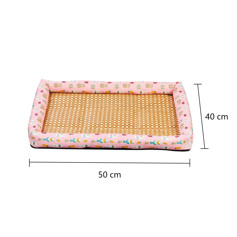 Anti-Scratch Non-Slip Washable Mattress Summer Rattan Pet Cooling Mat