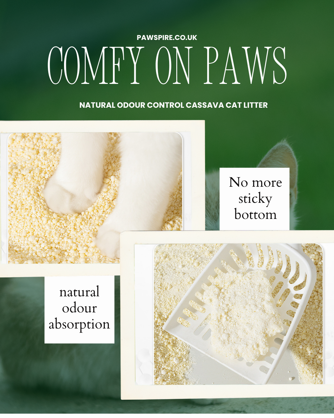 🐱 Odour Control Cat Litter Comfort Bundle- 2 Odour Control Litter Bags & 1 Cat Scratcher