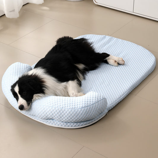 Summer Pet Cooling Mat – Ice Silk Fabric, Breathable & Anti-Slip
