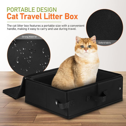 Simple Home Folding Fabric Cat Litter Box – Portable, Leak-Proof & Travel-Friendly