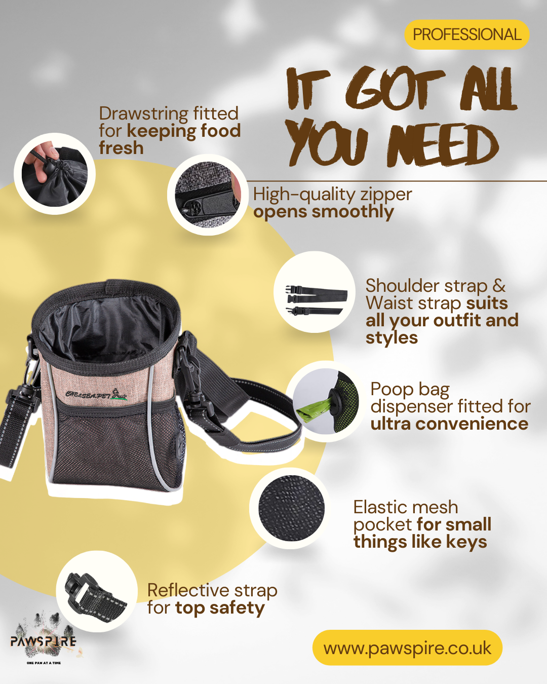 Premium Pet Training Treat Bag – Functional Design Meets Everyday Style