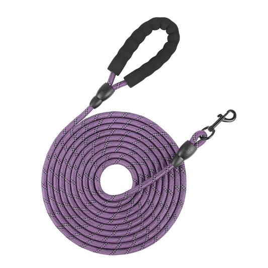 20M Long Dog Training Leash with Reflective Strip – Strong Nylon Lead for Outdoor Freedom & Control